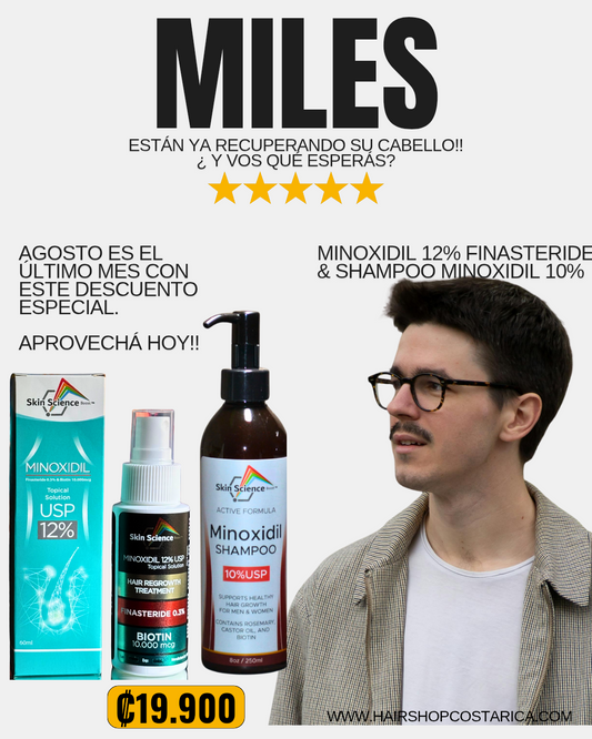 Kit Minoxidil 12% Finasteride Setiembre