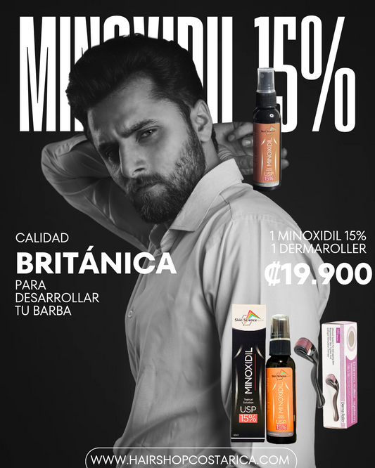 Kit Minoxidil 15% + Dermaroller Setiembre